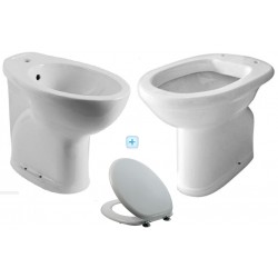 Vaso Completo di Copri Water Noce + Bidet Monoforo Giunone Azzurra in  Ceramica Bianca - Vendita Online ItaliaBoxDoccia