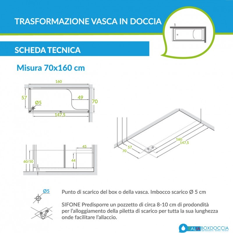 Scheda Tecnica Cabina Doccia.Box Doccia Per Sostituzione Vasca Vendita Online Italiaboxdoccia