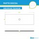 Piatto Doccia Uniko 80 x 140 H 3 cm Azzurra Ceramica con Piletta Inclusa