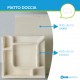 Piatto Doccia Uniko 80 x 140 H 3 cm Azzurra Ceramica con Piletta Inclusa