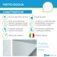 Piatto Doccia Uniko 80 x 140 H 3 cm Azzurra Ceramica con Piletta Inclusa