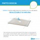 Piatto Doccia Uniko 80 x 140 H 3 cm Azzurra Ceramica con Piletta Inclusa