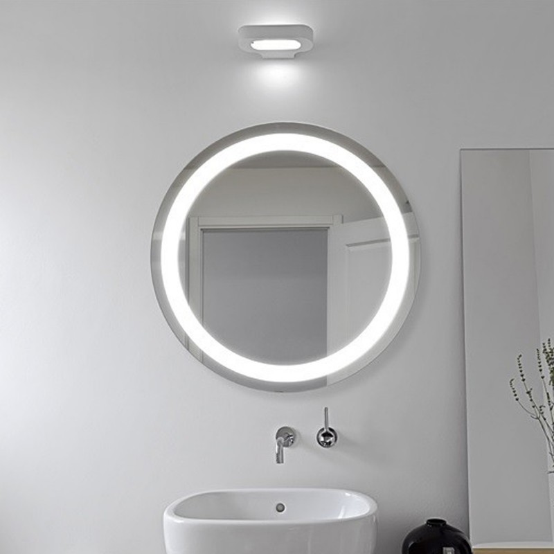 GuWet Specchio bagno con luce Rotondo,Specchio da Parete a LED