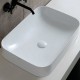 Lavabo in ceramica bianco semincasso / appoggio Elegance Soft 60 x 40 cm Azzurra