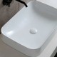 Lavabo in ceramica bianco semincasso / appoggio Elegance Soft 60 x 40 cm Azzurra