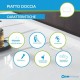 Piatto Doccia Onda 80 x 140 Extrapiatto in Vetroresina Gelcoats di Colore Bianco Altezza 3 cm