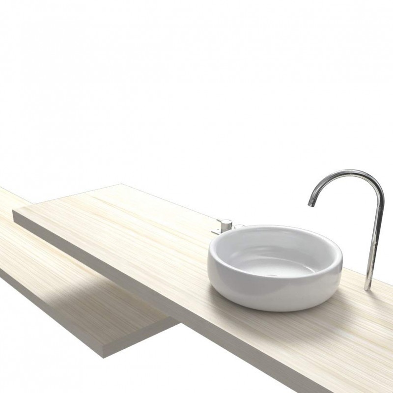 Top Bagno Larghezza 65 x Profondità 60 cm in abete per lavabi d'appoggio - Vendita  Online ItaliaBoxDoccia