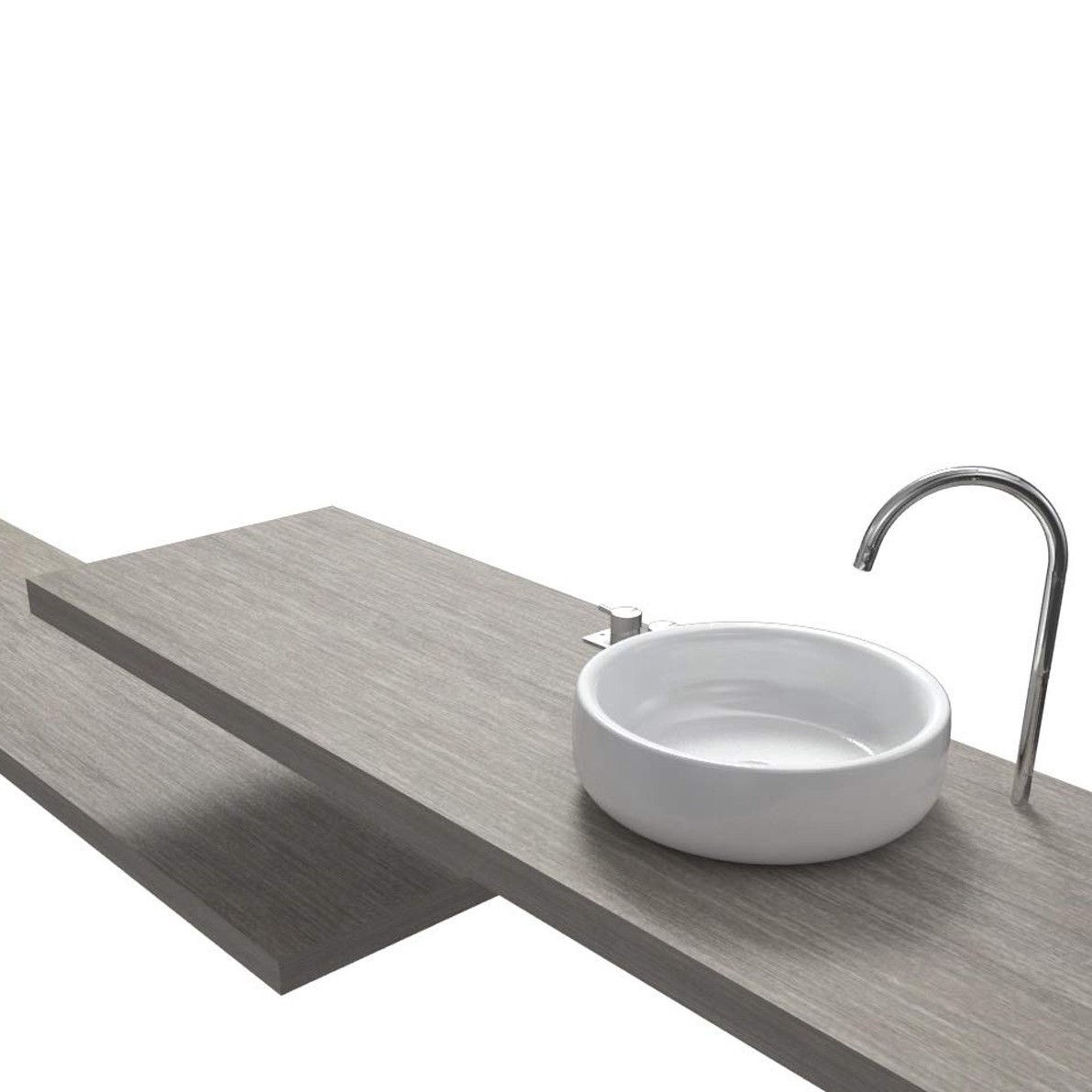 Top Bagno Larghezza 105 x Profondità 50 cm in abete per lavabi d'appoggio - Vendita  Online ItaliaBoxDoccia