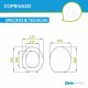 Sedile Wc Vitrodurex Duna in Termoindurente Bianco mod. Originale