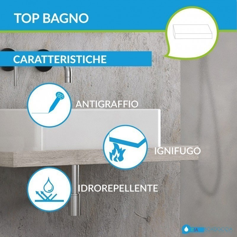 Mobile Bagno con fianchi a terra e vano portaoggetti Larghezza 110 x  Profondità 40 cm in abete per lavabi d'appoggio - Vendita Online  ItaliaBoxDoccia