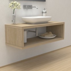 Top Bagno Larghezza 120 x Profondità 46 cm in melaminico finitura legno per  lavabi d'appoggio - Vendita Online ItaliaBoxDoccia