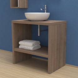 Top Bagno Larghezza 70 x Profondità 40 cm in abete per lavabi d'appoggio  con portasciugamano - Vendita Online ItaliaBoxDoccia