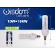 Lampadina LED 3 tubi Calda E14 10W 3000k WISDOM