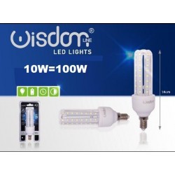 Lampadina LED 3 tubi Calda E14 10W 3000k WISDOM