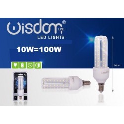 Lampadina LED 3 tubi Fredda E14 10W 6500k WISDOM