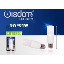 Lampadina LED Cilindro Calda E27 9W 3000k WISDOM