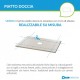 Su Misura Piatto Doccia Uniko 70 x 161 H 3 cm Azzurra Ceramica con Piletta Inclusa