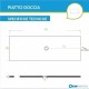 Su Misura Piatto Doccia Uniko 70 x 161 H 3 cm Azzurra Ceramica con Piletta Inclusa