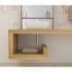 Top Bagno Larghezza 110 x Profondità 55 cm in abete per lavabi d'appoggio