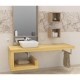 Top Bagno Larghezza 110 x Profondità 60 cm in abete per lavabi d'appoggio