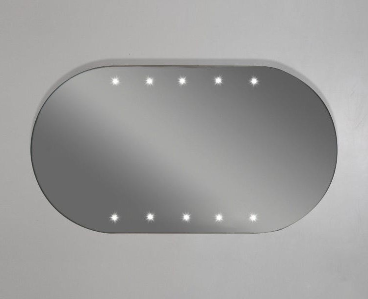 Specchio Ovale Bagno Su Misura Filo Lucido Retroilluminante led 20W con  striscia sabbiata - Vendita Online ItaliaBoxDoccia