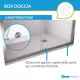 Box Doccia da Centro Stanza ad U Cristallo 6 mm Profili Cromo Lucidi Altezza 195 cm art. H15