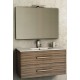 Mobile da Bagno 100 cm Larice Sospeso con Lavabo e Specchiera