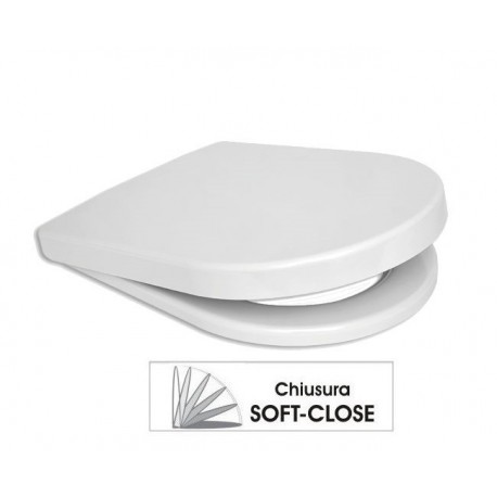 Sedile Globo Space Concept in Termoindurente Bianco a chiusura ammortizzata SOFT-CLOSE e sgancio rapido