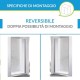 Box Doccia ad Apertura Porta Battente Cristallo 6 mm Altezza 190 cm art. OS169