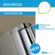 Box Doccia ad Apertura Porta Battente Cristallo 6 mm Altezza 190 cm art. OS169