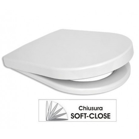 Sedile Geberit Fast in Termoindurente Bianco a chiusura ammortizzata SOFT-CLOSE e sgancio rapido