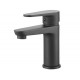 Miscelatore lavabo serie Black in ottone rifinito nero opaco