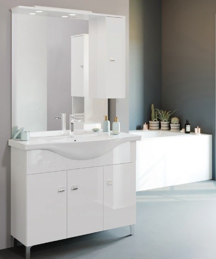 Savinidue - Mobile da bagno Mimosa Salvaspazio da 57 cm bianco