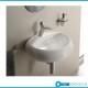 Lavabo sospeso modello Cloud Rak Ceramics cm 65x44 ceramica bianco opaco matt senza troppopieno