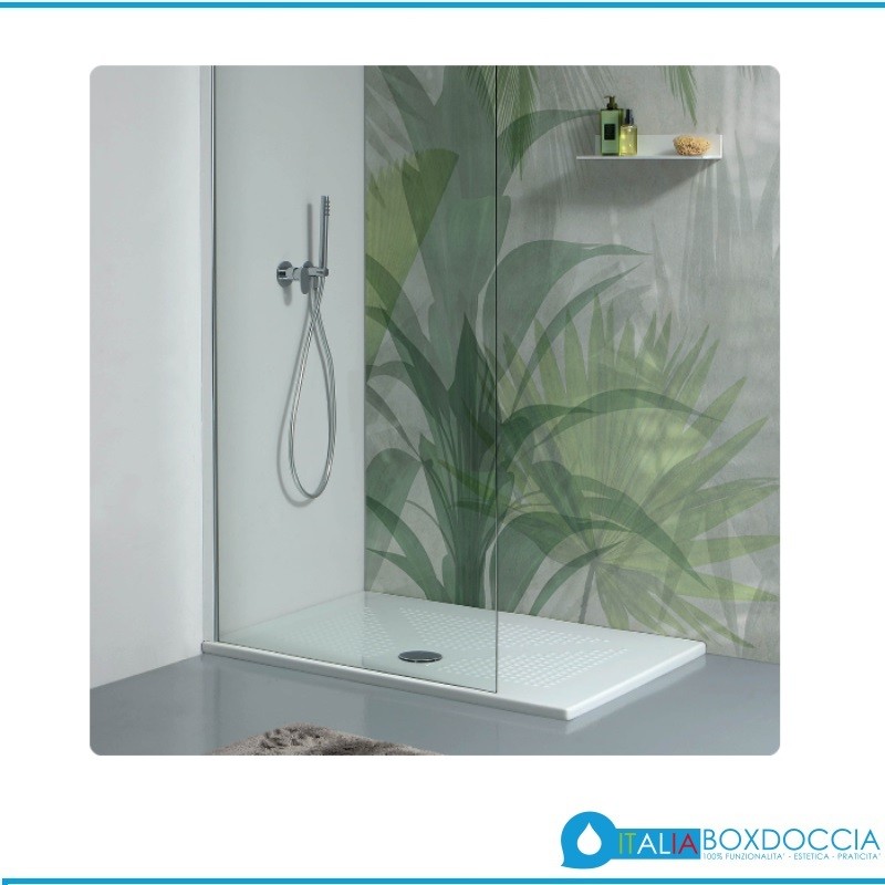 Piatto Doccia Relax 80x120 H 3 cm in Ceramica Bianco Lucido con