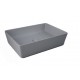 Lavabo rettangolare FEELING 50 x 36 cm con piletta inclusa di Rak Ceramics grigio opaco profilo slim cod.FEECT5000503A