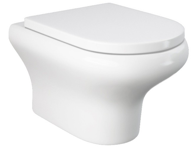 Vaso Sospeso WC Serie Rak Compact In Ceramica Bianco