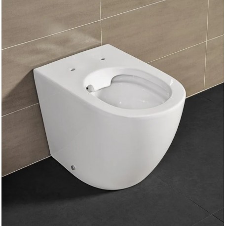 Vaso Filo muro con Tecnologia Rimless collezione New York di Linpha Sanitary  in ceramica bianca lucida