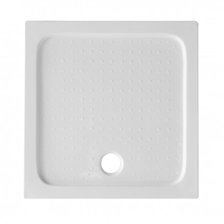 Piatto Doccia 80x80 cm in Acrilico Sanitario rinforzato con vetro resina di Colore Bianco Altezza 6 cm