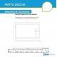 Piatto Doccia 80x120 cm in Acrilico Sanitario rinforzato con vetro resina di Colore Bianco Altezza 6 cm