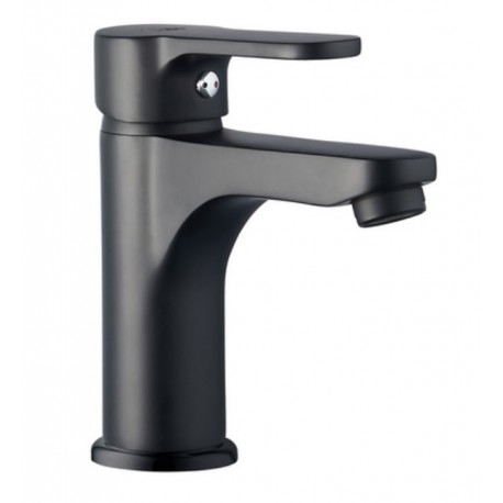 Miscelatore lavabo serie Black modello Rica in ottone rifinito nero opaco