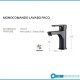 Miscelatore lavabo serie Black modello Rica in ottone rifinito nero opaco