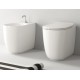 Sanitari Nolita di Kerasan Vaso Tecnologia Rimless con Scarico Traslato  + Bidet in ceramica bianco lucido