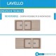 Lavello cucina da incasso in Granitek avena a 2 vasche con gocciolatoio LIFE500A di Elleci montaggio reversibile