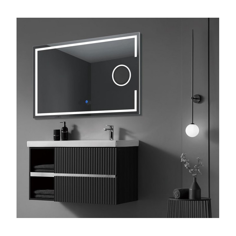 Specchio Bagno Filo Lucido Angoli arrotondati Retroilluminante led 20W con  specchietto cosmetico 20x integrato art. spein04 - Vendita Online  ItaliaBoxDoccia