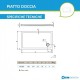 Piatto Doccia 80 x 120 cm in Acrilico Sanitario di Colore Bianco Altezza 6 cm