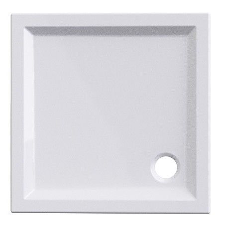 Piatto Doccia 80x80 cm in Acrilico sanitario rinforzato con vetro resina di Colore Bianco Altezza 6 cm