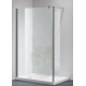 Parete Walk-in 67,3 cm. con antina mobile paraspruzzi cm 30 Cristallo Trasparente 6 mm Altezza 200 cm