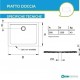 Piatto doccia 80x120 altezza 4 cm. rettangolare in ceramica bianco + Piletta Sifonata marca ceramica dolomite modello squash