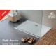 Piatto doccia 70x90 altezza 4 cm. rettangolare in ceramica bianco + Piletta Sifonata marca ceramica dolomite modello squash